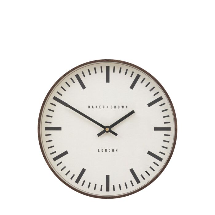 Baker Brown Claremont Wall Clock - Walnut